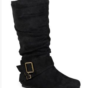 Black-brand new-Slouchy buckled Shelley boots.